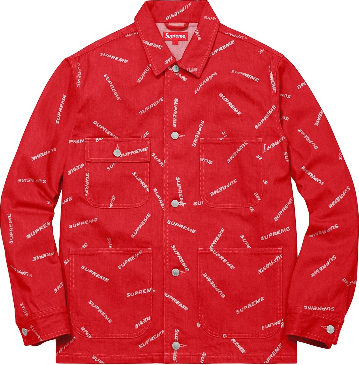 Denim Logo Chore Coat view 2